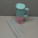 BJPKPK Tumbler With Handle And Straw 40oz Insulated Tumbler Cups With Lid Stainless Steel Travel Coffee Mug,Bubble Gum