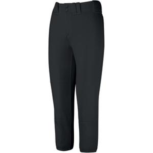 Mizuno Adult Women's Belted Low Rise Fastpitch Softball Pant (Small, Black)