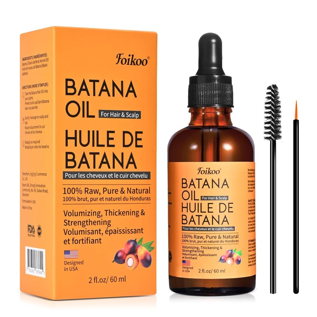 10 x Batana Oil for Hair Growth Dr Sebi Organic, 100% Raw Pure & Natural Botana Oil from Honduras, Deeply Nourishing Scalp for Hair Thicker and Stronger (2 Fl Oz, Pure)