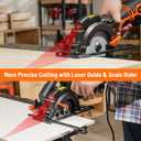 DOVAMAN Circular Saw, 5.8A 4-1/2" Circular Saw w/Laser, Metal Auxiliary Handle, 6 Blades (4", 4"), Cutting Depth 1-11/16" (90), 1-3/8" (45), Ideal for Wood, Soft Metal, Plastic, Tile - MCS01A