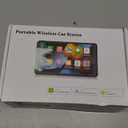 Portable Wireless with Apple CarPlay and Android Auto Screen for Car, 7" HD Touch Screen Car Stereo with Mirror Link, Bluetooth 5.2, Backup Camera, AUX,FM Transmitter for All Vehicle