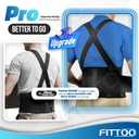 FITTOO Back Brace with Removable Suspenders & Lumbar Pad for Back Pain Relief, Heavy Lifting Support, Moving and Warehouse Jobs, Lower Back Pain Protection Belt for Men & Women in Construction (Medium (Pack of 1), Coal)