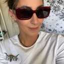 VISOONE Chunky Rectangle Sunglasses Women Men 90s Vintage Retro Accessories UV400 Protection Narrow Square Shades Harmony (Red)