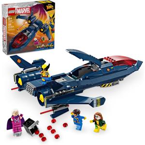 LEGO Marvel X-Men X-Jet Toy - Building Toy from X-Men '97 for Boys & Girls, Ages 8+ - Model Kit for Display and Play with 4 Minifigures - Gift Idea for Marvel Fans - 76281