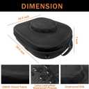 Foeran Travel Hat Case For Cowboy Panama & Fedora Hat, Waterproof & Crush Proof Cowboy Hat Box Wide-brimmed Hats Storage Holder Hat Carrier - Large, Black, 18x16x7 inches