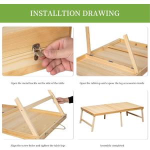 Foldable Boho Wooden Picnic Table, No Assembly Required 60" x 30" Portable Outdoor Indoor Low Picnic Table for Floor Camping, Seating, Beach, Backyard, BBQ, Seats 68 People