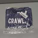 Crawl Walk Hockey Baby Boy Girl Romper Long Sleeve Retro Future Hockey Player Bodysuit Newborn Infant Sports Outfit (Dark Blue, 12-18 Months)