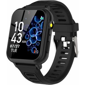 Kids Smart Watch Boys, Kids Smart Game Watch with 39 Games HD Touch Screen Video Camera Music Player Pedometer Flashlight Alarm Clock 12/24 hr Kid Watches for Boy Gifts for 5-12 Year Olds Boy Girl