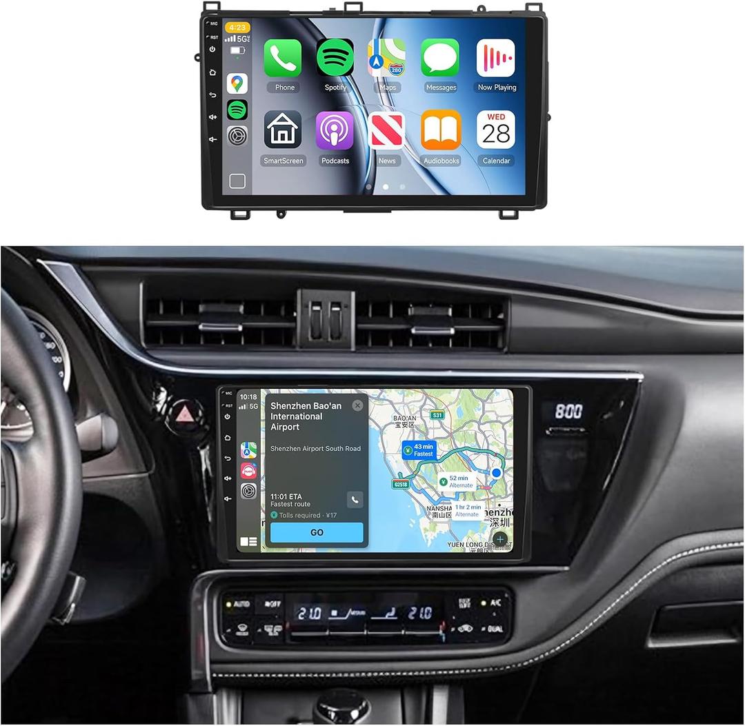 Android 13 4G+64G Radio for Toyota Corolla 2017 2018 2019 Car Stereo with Wireless Carplay Android Auto,5.0 Bluetooth DSP 32EQ,9inch 1280x720P IPS Touch Screen,FM/RDS GPS WiFi IP69K AHD Backup Camera