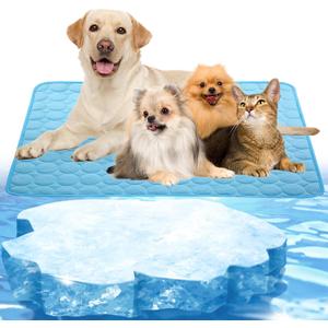 Dog Cooling Mat, Pet Cooling Pads for Dogs, Summer Cooling Bed for Cats, Portable Pet Cooling Cushion for Home or Outdoor (40x28IN, Blue)