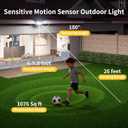 intelamp Solar Motion Sensor Light, Security Flood Light with Remote Control, Dual Color 3000K/6500K, 180 Radar Detection Sensor, IP65 Waterproof Wall Light for Porch, Garden, Yard, Garage, Fence