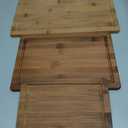 3-Piece Set Bamboo Cutting Board for Kitchen - Crack-Resistant Wood Chopping Boards with Deep Juice Grooves, Pre-Oiled Butcher Block for Meat, Vegetables & Cheese, Carbonized