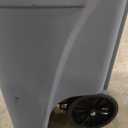 Rubbermaid Commercial Products BRUTE Rollout Plastic Trash/Garbage Can/Bin with Wheels 65 Gal for Restaurants/Hospitals/Offices/Back of House/Warehouses/Home (Gray)