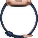 Fitbit Versa 2 Special Edition Health and Fitness Smart Watch with Heart Rate, Music, Alexa Built-In, Sleep and Swim Tracking, Navy and Pink Woven/Copper Rose, One Size (S and L Bands Included), 2.3