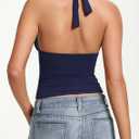 Avidlove Halter Tops for Women Double Lined Basic Tank Top Trendy Summer Sexy Backless Deep V Neck Y2K Going Out Tops (M)