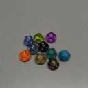 10pcs Set of 12 Sided Dice Cube (Numbered 1-12), 10 Count Assorted Random Multi Effected&Colored Pack of D12 in Drawstring Pouch
