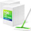 Dry Sweeping Cloths, 100 Count Mop Refill Compatible with Swiffer Sweeper - Disposable Duster Refills Mops for Cleaning Hardwood Floor Dust | Compatible with Swiffer Sweeper - Disposable Duster Refills Mops for Cleaning Hardwood Floor
