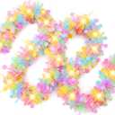 33ft Easter Tinsel Garland with LED Lights Colorful Spring Garland Perfect Easter Decorations Indoor Decor for Mantle, Home & Holiday
