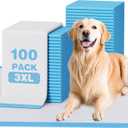 JollyMate Dog Pee Pads Extra Large 36"x36",100 Pack 3X-Large Super Absorbent Pet Training Pads with Adhesive Tabs, 6 Layers Thick Leak-Proof Potty Pads for Dogs and Puppies