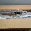 Parsons Dining Chairs Set of 6, Upholstered Nailhead PU Leather Dining Room Kitchen Side Chair with Thick Cushions and Wood Legs, Black