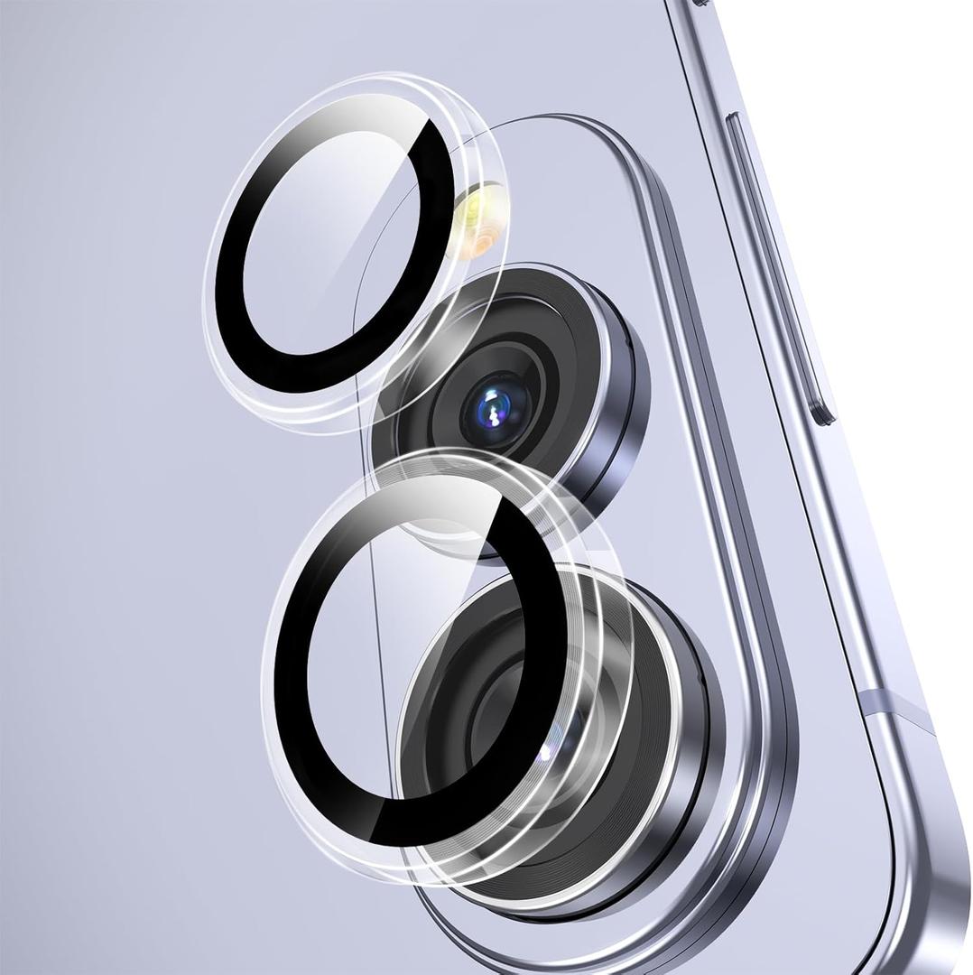 YWXTW Designed for Samsung Galaxy S25 Edge Camera Lens Protector, Individual Anti Scratch HD Clear Case Friendly Tempered Glass Camera Cover Screen Protector, 1 Set
