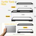 Large Turtle Tank Kit,All in One Red Eared Slider Aquarium,PC Aquatic for Baby Tortoise,Fishes and Amphibians, Includes Silent Filter,Filter Plates,UVB Lamp,Bulb,Plants,Stone,Basking Platform