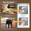SWEET VIEW 2PCS Olive Oil Dispenser and Oil Sprayer 16oz/470ml Glass Light-Proof Oil Pourer for Kitchen Air Fryer, Cooking, Salad, and BBQ, with Stickers