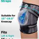 Knee Brace with Side Stabilizers for Men & Women - Washable Knee Support with Adjustable Velcro Patella Straps for Workout, Pain Relief, Meniscus Tear, Arthritis, ACL (15-19.5'' Kneecap)