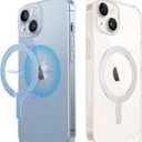 Magnetic Ring Sticker Metal Plate for Magsafe Premium Ultra-Thin Universal Conversion Adapter Kit for Phone Case,Wireless Charger, Car Mount, Wallet, Power Bank,2 Pack (Blue)