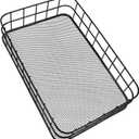 Black Metal Wire Cabinet Organizer Storage, Iron Grid Storage, Tray Net Basket Storage for Office, Home Decoration (Black)