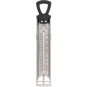 Taylor Stainless Steel Candy and Deep Fry Thermometer, 12-Inch Analog Paddle with Pan Clip, Ideal for Frying, Sugar, Brewing, Syrup, and More