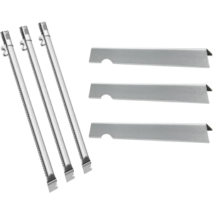67489 Grill Burner and 66795 Flavorizer Bars for Weber Genesis II 300 /LX 300 Series Grills, Genesis II E-310 E-315 S-335 Grill Parts Replacement for Weber 66032 67490 67491