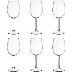 KX-WARE Classic Acrylic All-Purpose Wine Glasses, 19-ounce Plastic Stem Wine Glasses, set of 6 Clear