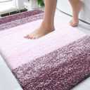 OLANLY Bathroom Rugs Mat 30x20, Extra Soft Absorbent Microfiber Bath Rugs, Rubber Backing, Quick Dry, Machine Washable Bath Mats for Bathroom Floor, Tub and Shower, Home Decor Accessories, Mauve
