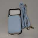 Keallce Case for iPhone 17 Pro Max 6.9'' Case Wallet, Crossbody Zipper Purse with RFID Blocking Card Slots Kickstand, Lanyard & Handstrap Flip Folio Leather Phone Cover for iPhone 17 Pro Max, Blue