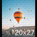 20x27 Picture Frame Black for Puzzles Poster Photo Picture, Horizontal and Vertical Formats for Wall Hanging, 20 x 27 Wall Gallery Poster Photo Puzzles Frame for 20 by 27 Photos Posters,Black