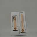 WFEAGL Leather Band Compatible with Apple Watch Bands Women 38mm 40mm 41mm 42mm(Series 11/10),Dressy Slim Grain Genuine Leather band for iWatch SE Series 11/10/9/8/7/6/5/4/3/2/1-PinkSand/RoseGold