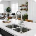 Kitchen Faucet with Pull Down Sprayer - Brushed Nickel Single Handle Kitchen Faucets, High Arc Stainless Steel Pull Out Kitchen Sink Faucet with Deck for RV Laundry Farmhouse