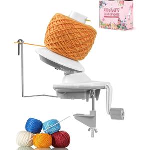 SPEENSUN Yarn Winder, 3.5 OZ Easy-to-Install and Efficiently Yarn Spinner with Lower Noise, Robust ABS Material Ball Winder for Crochet and Knitting Lover for Yarns Below Size 5