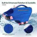 Kuoser Dog Life Jacket with Rescue Handle, Reflective Swim Vest Adjustable