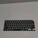 XSKN Russian/English Bilingual Design Black Silicone Keyboard Cover Skin for 2020 MacBook Air 13 inch A2179 with Touch ID and A2337 M1 Keyboard- US Version