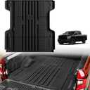 TripleAliners Truck Bed Mat Compatible with 2004-2024 Nissan Titan Accessories 5.5FT(Won't Fit Equipped Truck Bed Storage)Perfectly Flush All Weather Protection TPE Heavy Duty Pickup Car Bed Cargo Mat