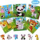 2 x NASHRIO Wooden Puzzles for Toddlers 3-5 Years Old(Set of 6), 9 Pieces Preschool Educational and Learning Animal Jigsaw Puzzle Toy Gift Set for Boys and Girls (9 Pcs-01)