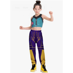 Girls Pop Singers Costume Dress Up Halloween Stage Outfit for 4-12 Years Kids