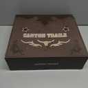 Canyon Trails Men's Cowboy Boots - Square Toe Western Boots with Embroidery, Pull-On Fit, Durable Rubber Sole Mens Shoes (10, Black)