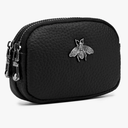 imeetu Women Leather Coin Purse, Small 2 Zippered Change Pouch Wallet
