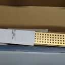 Linear Shower Drain, 32 inch Gold Drain with Removable Grate Cover, Brushed 304 Stainless Steel Shower Floor Drain, Linear Drain with Hair Strainer and Adjustable Feet