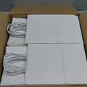 BAG BOX 100 Pack 5.9x3.1x8.25 Inch White Gift Bags with Handles,Bulk Kraft Paper Bags for Shopping, Retail, Merchandise, Wedding, Party Favors, Paper Grocery Sacks