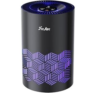 FreAire Air Purifiers for Bedroom, Air Purifiers for Home with Lights, HEPA Air Purifier Removes Dust Smoke Pollen Dander Smell, for Home/ Pets/ Bedroom