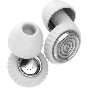 Ear Plugs for Sleeping  45dB Noise Cancelling Reusable Ear Plugs for Snoring, Concerts, Travel & Focus  8 Comfort-Fit Tips for Comfortable Fit & Clear Hearing (White)